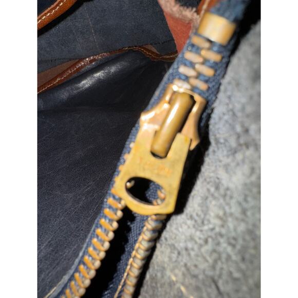 Vintage Brahmin Leather Tote w/Inner Saddle Bag & Forest Green Trim - Picture 12 of 12